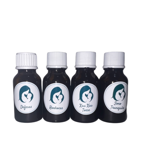 Conjunto 4 Recargas Kit da Creche - 15ml | Óleos Essenciais A Mãe M&M