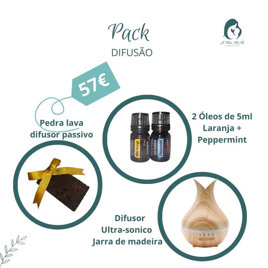 Pack difusão + 2 óleos essenciais A Mãe M&M