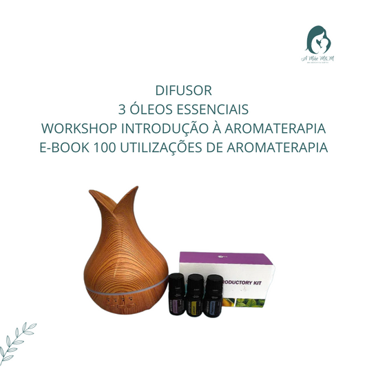 Pack - Kit 3 Óleos Essenciais + Difusor + Workshop A Mãe M&M